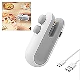 Mini Bag Sealer,Portable,Rechargeable Handheld Heat Vacuum Sealer,2 in 1 Sealer and Cutter, Portable Resealer Machine for Plastic Bags Food...