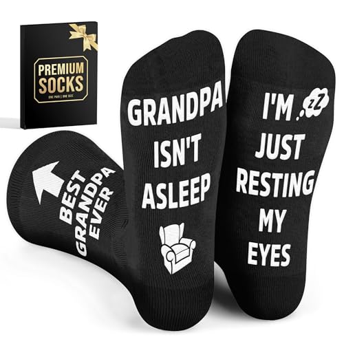 Grandpa Gifts - Grandpa Birthday and Christmas Gift Fathers Day and Grandparents Day Gift Hilarious Gifts For grandpa Unique Stocking Stuffers and Present from Grandkids Warm Socks