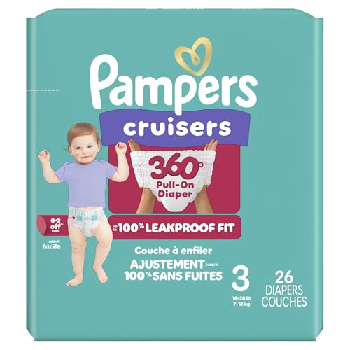 Image of Pampers Cruisers 360 Diapers - Size 3, 26 Count, Pull-On Disposable Baby Diapers, Gap-Free Fit