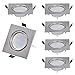 Produktbild HCFEI 6er set LED Einbaustrahler dimmbar flach 5W 230V eckig schwenkbar Einbauspot 70mm Bohrloch Einbauleuchte Wandleuchte, Warmweiß 3000K