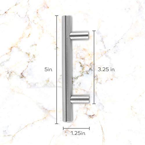 35-Pack Satin Nickel Cabinet Pulls 5 Inch Stainless Steel Cabinet Pulls for Kitchen Cabinet, Drawer, Door, or Cupboard Decorative Modern Hardware for Cabinets Compatible to Different Cabinet Style - Thumbnail 7