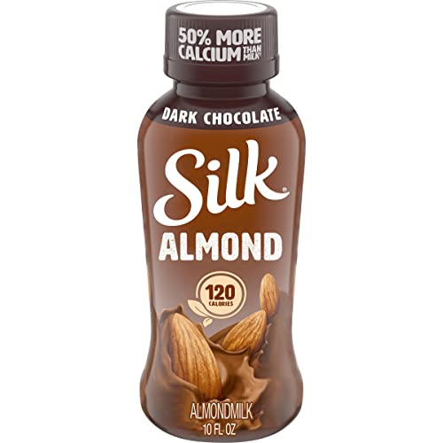 Silk Shelf-Stable Almond Milk, Dark Chocolate, Dairy-Free, Vegan, Non-GMO Project Verified, 10 Oz, Pack of 12