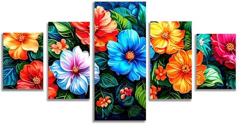 Fleur diamant painting 5D coloré pour illuminer la décoration murale de votre salon