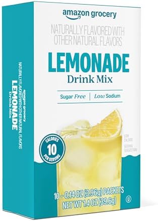 Amazon Brand - Happy Belly Drink Mix Singles, Lemonade (10 packets) (Previously Solimo)