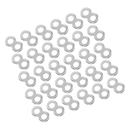 HOMOCONO Stainless Steel Connectors 8 Shaped Table Top Fasteners Flat Connectors for Jewelry Making