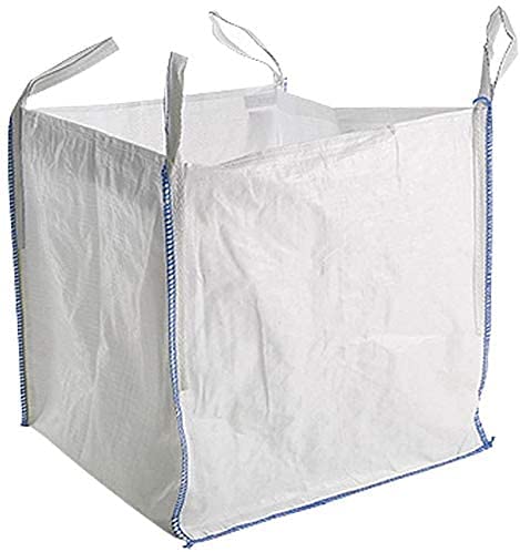 5 x 1 Ton Tonne FIBC Bulk Bag Heavy Duty For Garden Builder Waste Woven Jumbo Bag (5 x Bag)