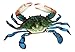 Charlotte International 6 inch Maryland Blue Crab Beach Tiki Bar Wall Decor