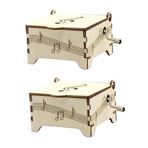 Alipis - Alipis 2pièces Wooden Music Box Handmade Model Boîte à Musique Décorative pour Kit Outil Musical