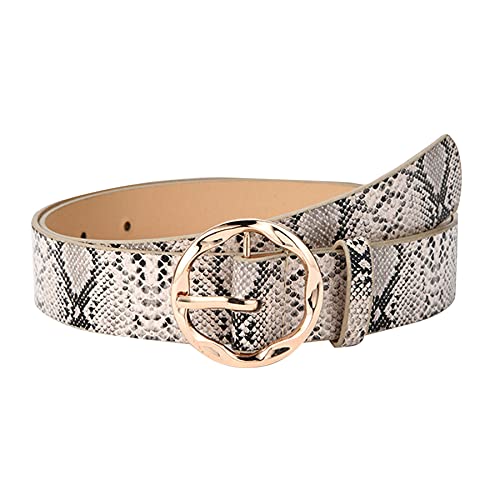 Women Belts Fashion Snakeskin Print PU Leather Waist Belt Waistband
