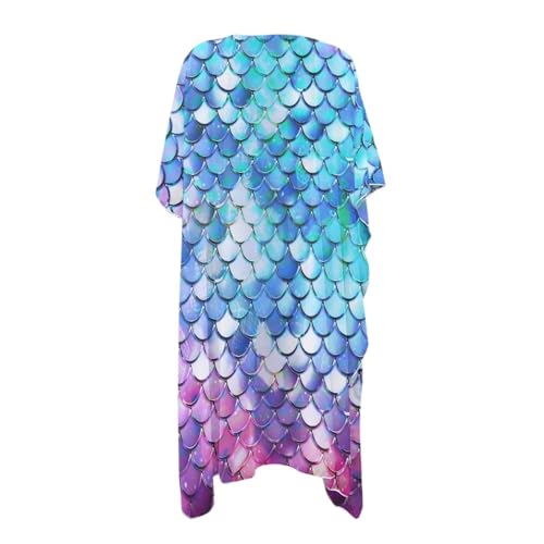 Women's Kimonos Swimsuit Coverups Bikini Swimwear Sheer Beach Cover Up Floral Print Casual Plus Size Cardigan 5