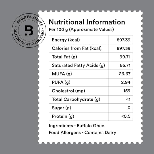 Image of Barosi Premium Buffalo Ghee 1 Litre | Vedic Bilona Method | Churned From Curd | Pure & Natural | Farm Made In Small Batches | Glass Jar Packing | B Buffalo Ghee 1Lt