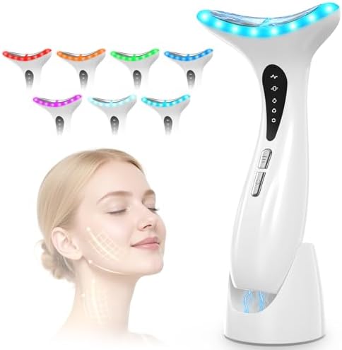 4-In-1 Face Massager Constant 45°C Facial Massager Face Lifting D...