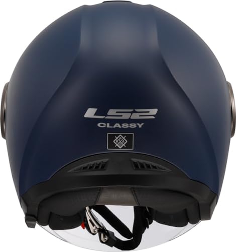 Casque Moto Jet Classy Solid LS2 Navy Blue en taille L avec visière Pinlock - 3