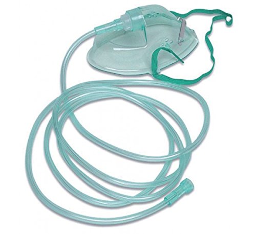 MASCHERA per OSSIGENOTERAPIA con tubo lungo antischiacciamento