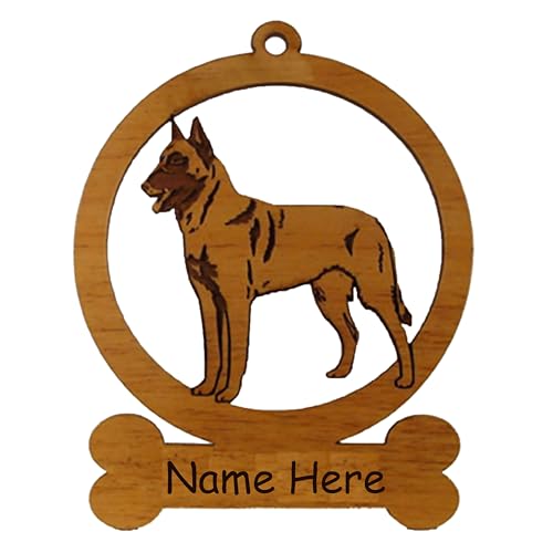 Gulf Coast Laser Graphics Belgian Malinois Standing Ornament 081623 Personalized with Your Dog's Name