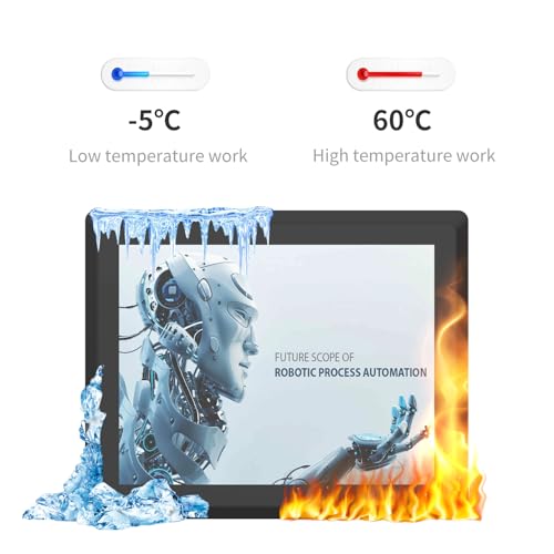 Image of 10.4 inch Industrial Fanless Panel PC, Touch Screen Panel Computer, Power-on Auto-Start, 2xLAN, HDMI, 6xUSB, 2xRS485, 4xRS232, 8*GPIO (I5-1235U No RAM No Storage No System)