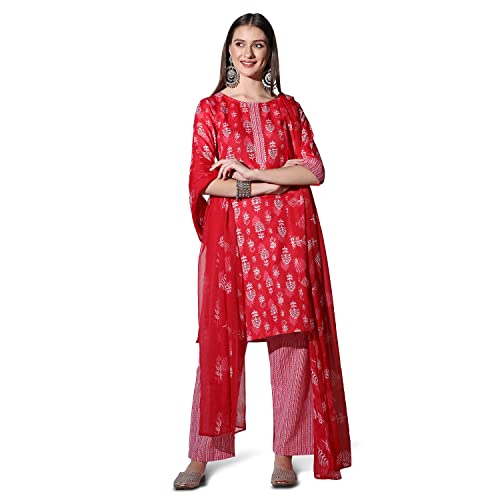 Image of GRECIILOOKS Women Kurta Set with Dupatta for Women | Kurti Set for Women | Festive Kurta Set for Women | Regular Fit Kurta
