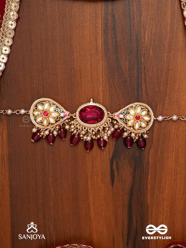 Image of SANJOYA BY EVERSTYLISH Nilachandrika Moonlight Of The Blue Sky Handmade Kundan Set With Necklace And Earrings Lightweight Jewelry For Women | Party, Festive, Wedding & Gifting