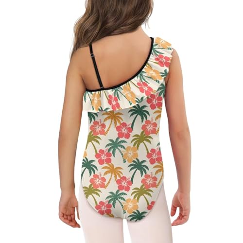Image of Girls Swimsuit One Piece Ruffle Swimsuit Non-Slip Straps UPF 50+ for Girls Size 3-14 Years