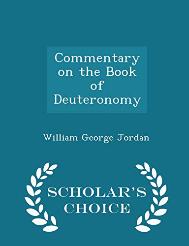 Commentary on the Book of Deuteronomy - Scholar... 1296246590 Book Cover