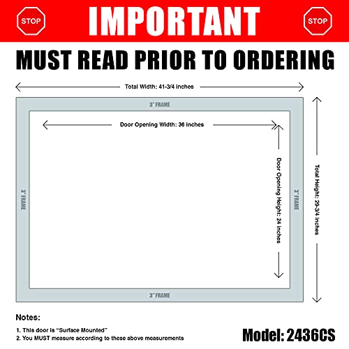 Crawl Space Access Door - Read Instructions Prior To Ordering (Black, For 24" Height X 36" Width Openings) #TOP1
