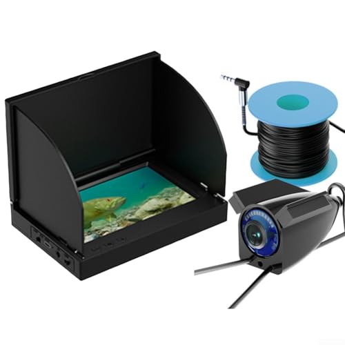 Buscador visual de peces, pantalla HD de 220 grados, gran angular, cámara de pesca subacuática, IP68, impermeable, batería de 5000 mAh para barco de pesca en hielo (4.3IPS + cámara de 20 m)