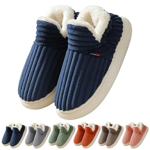 Women Men Ankle Bootie Slipper Comfy Fleece Lined Memory Foam Slippers Comfort Warm Fluffy Faux Fur Slipper Boots Puffy Cozy Stylish Slippers Winter Non Slip House Shoes for Indoor Outdoor3