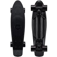 KMX Skateboard 22, Classic Cruiser Skateboard for Beginners and Advanced Skaters, Mini Cruiser Board for Boys, Girls, Kids, Students, Adults, Teens Penny Board(22 Classic Black)