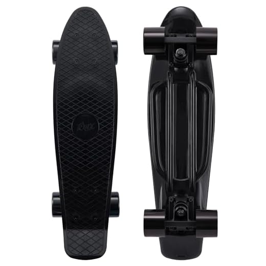 KMX Classic Mini Cruiser Skateboard Boys Girls,Classic Black 22"