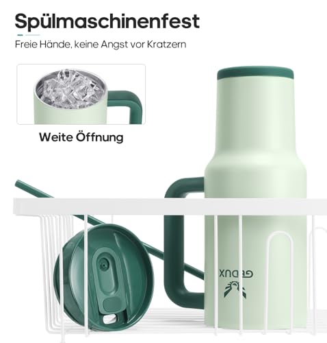 Image of Drinking Bottle with Straw, 1.2 L, Thermal Mug, Cools for 11 Hours, 48 Hours Ice-Cooled, Dishwasher Safe, Thermos Flask, BPA-Free, Coffee Mug To Go