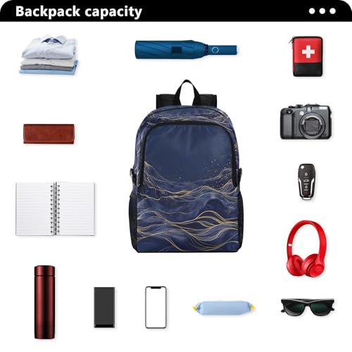 AIXIWAWA Packable Hiking Backpack Art Mountain Print, Lightweight Foldable Waterproof Daypack for Camping Travel2