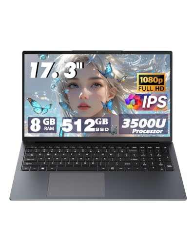 MTWZMM 17.3�C���` �o�b�N���C�g�t���L�[�{�[�h�m�[�g�p�\�R���AAMD 3500U (�ő�3.7GHz)�ADDR4 8GB SSD 512GB Type-C�ARJ45�ABluetoothi 5.0�A�f���A��WiFi�AUSB 3.0�A�E�F�u�J�����AH