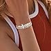 Leopard Bracelet for Women, Boho Leather Wrap Multi-Layer Pearl Crystal Bracelet Bangle Jewelry (Blessed Cross(Khaki))
