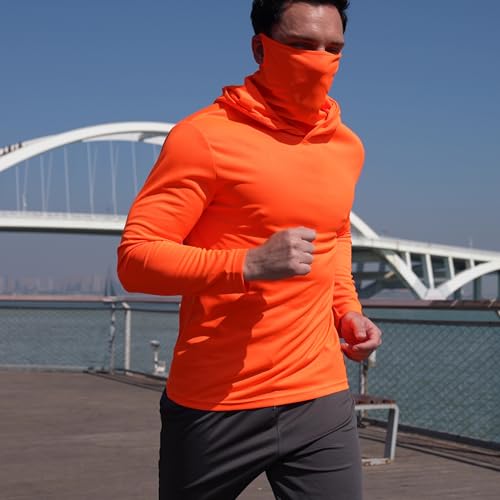 Image of 5 Pack Men's UPF 50+ Sun Protection Hoodie Shirts Long Sleeve Shirts Quick Dry Lightweight for Running Workout Hiking Fishing