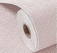 Papel De Parede Adesivo Textura Linho Cor Sólida - Acabamento Moderno e Minimalista, Autocolante para Escritório, Sala e Quarto(Rosa,3Metros x 50cm-1.5m²)