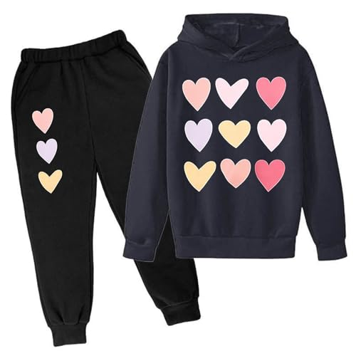 Ensemble sweat à capuche cœur Saint-Valentin pour couple décontracté