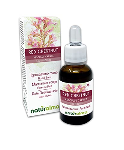 Red chestnut o Castaño de Indias rojo (Aesculus carnea) Flores de Bach Naturalma | No. 25 | Gotas 30 ml | Extracto líquido sin alcohol | Esencias florales | Vegano y libre de alcohol