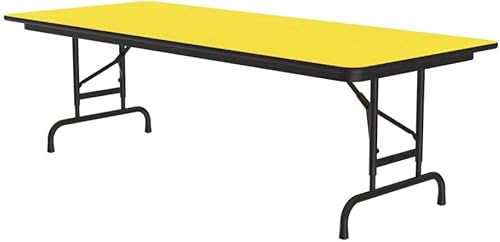 Miniatura 67 de Correll - Mesa plegable de altura ajustable y resistente, parte superior laminada de alta presión, fabricada en Estados Unidos, delantal de acero