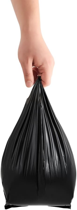 Small Black T-Shirt Bags, 6" x 4" x 15", 800 Pieces, 13 Mic (0.51 Mil), Plain with Handles, Made in Korea.