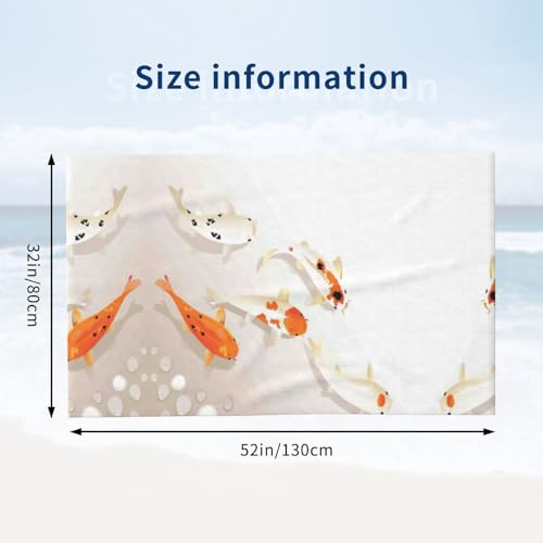 Serviette de bain carpes koï, cadeau idéal pour mariage et anniversaire - 4