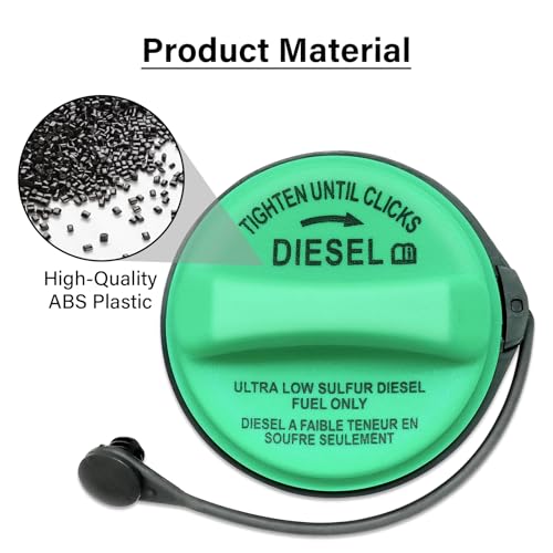 Image of Diesel Fuel Cap Gas Cap, Fit For 2008-2017 Ford F250 F350 F450 F550 Super Duty 6.4L 6.7L Diesel Engines, F-250 F-350 F-450 F-550 2008-2017, Replaces FC1068 8C3Z-9030-C Fuel Tank Filler Cap