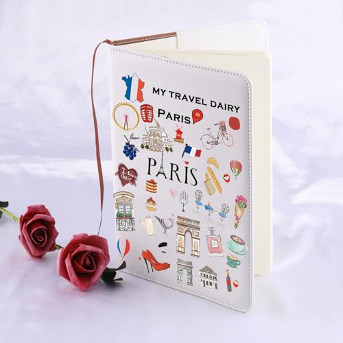 LQRI Romantic Paris Travel Gift My Travel Diary Paris Leather Notebook France Paris Tourist Gift Par