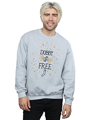 Image of Harry Potter Men's Dobby Is Free Sweatshirt X-Large Sport Grey