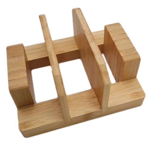 MIAO YUAN Small Bamboo Cutting Board Organizer Holder Stand for Countertop