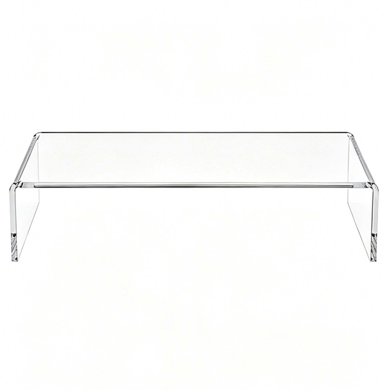 WOFDALY 8mm Clear Acrylic Desktop Display Shelf U Shaped Storage Stand Heavy Duty Countertop Organizer Rack for Retail Office Workspace,30cm*10cm*10cm