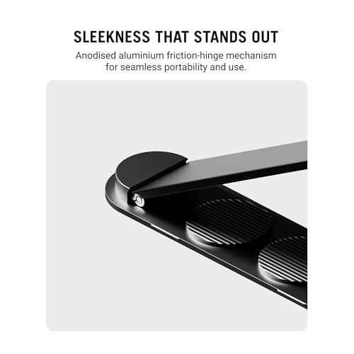 Image of DailyObjects Stack Phone Kickstand /Phone Stand /Mobile Holder, Vertical and Horizontal Stand, Adjustable Angle, Compatible with iPhone - Carbon Black