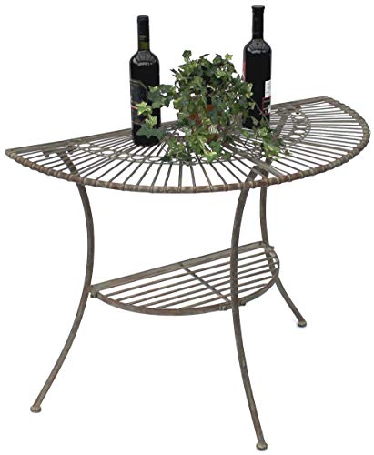 DanDiBo Tisch Halbrund Wandtisch Malega 100531 Beistelltisch aus Metall 100 cm Gartentisch Halbtisch Halbrundtisch… – Bild 8