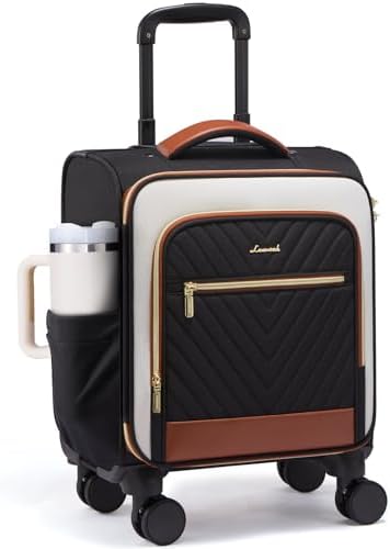 LOVEVOOK Underseat Carry On Luggage Airline Approved, 14 Inch Sof...