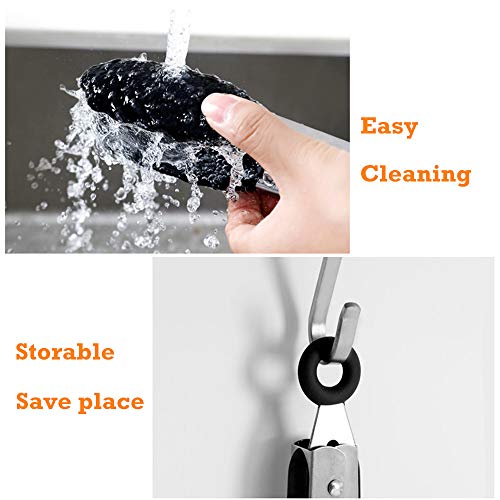 HENSHOW Keukentang Set Van 3, 7", 9" En 12"Premium Roestvrijstalen Kooktangen, Antiaanbaklaag En Hittebestendig Handvat, Siliconen Tang Voor Koken, Serveren, Barbecue, Buffet, Salade, Ijs, Oven - Image 6