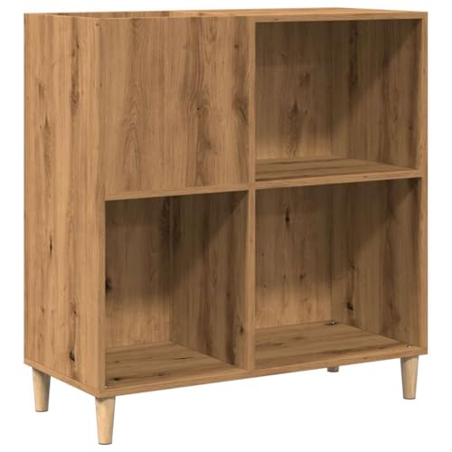 vidaXL Mueble para Discos Madera ingeniería Roble Artisan 84,5x38x89cm, Mueble para Tocadiscos, Armario de almacenaje de Discos, Mueble para Discos de Vinilo